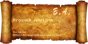 Brozsek Adelina névjegykártya